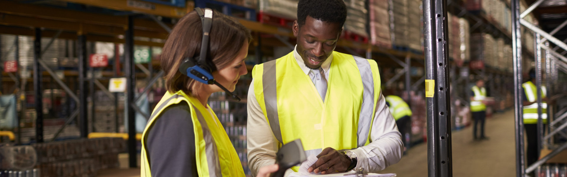 people working in the warehouse